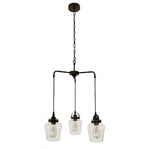 Trystan - Three Light Chandelier in Transitional Style - 22 inches wide by 22 inches high