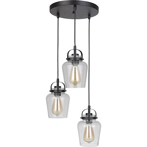 Trystan - Three Light Pendant in Transitional Style - 14.25 inches wide by 8.65 inches high - 990921