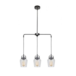 Trystan - Three Light Pendant in Transitional Style - 5.5 inches wide by 30 inches high