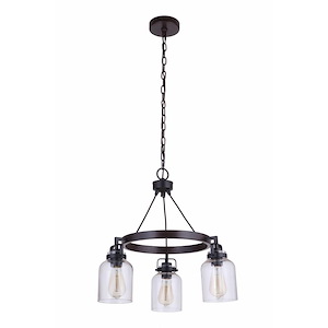 Foxwood - Three Light Chandelier - 21.75 inches wide by 24.37 inches high