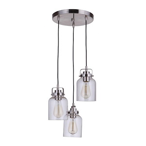 Foxwood - Three Light Pendant - 11.88 inches wide by 34 inches high