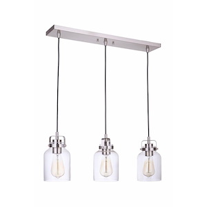 Foxwood - Three Light Linear Pendant - 4.88 inches wide by 7.87 inches high - 990868