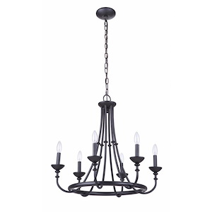 Marlowe - Six Light Chandelier - 24 inches wide by 26.38 inches high