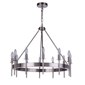 Larrson - 12 Light Chandelier In Transitional Style-24 Inches Tall and 28.5 Inche Wide - 1116804