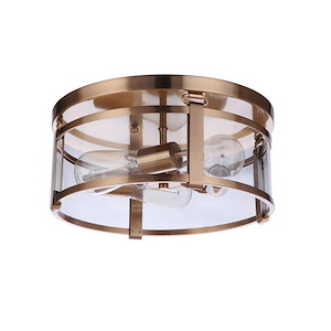 Elliot - 3 Light Flush Mount In Transitional Style-6.13 Inches Tall and 13 Inche Wide