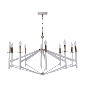 The Reserve - 10 Light Chandelier-24.5 Inches Tall and 42.5 Inches Wide