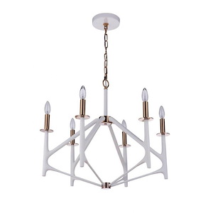 The Reserve - 6 Light Chandelier-23.25 Inches Tall and 26.63 Inches Wide - 1338134