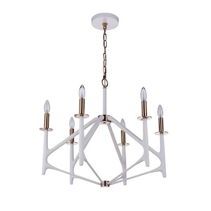 The Reserve - 6 Light Chandelier-23.25 Inch Tall and 26.63 Inch Wide - 1421325
