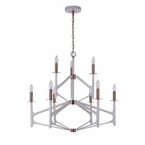 The Reserve - 9 Light 2-Tier Chandelier-29.53 Inches Tall and 32.09 Inches Wide