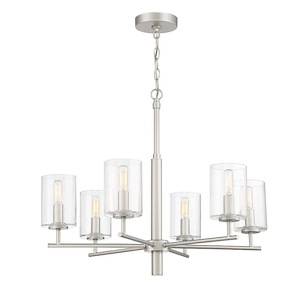 Hailie - 6 Light Chandelier In Transitional Style-22 Inches Tall and 26 Inche Wide