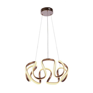 Pulse - 34W 1 LED Pendant In Contemporary Style-9.25 Inches Tall and 17.75 Inches Wide