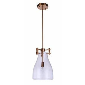 Chardonnay - 1 Light Mini Pendant In Transitional Style-13 Inches Tall and 8.88 Inche Wide