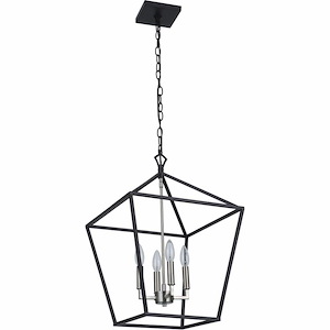 Flynt II - 4 Light Foyer In Transitional Style-23.38 Inches Tall and 16 Inche Wide