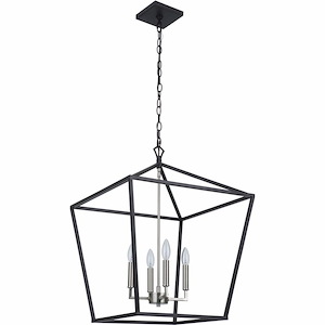 Flynt II - 4 Light Foyer In Transitional Style-25.88 Inches Tall and 20 Inche Wide