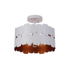 Sabrina - 1 Light Convertible Semi-Flush Mount In Contemporary Style-10.75 Inches Tall and 12.5 Inches Wide