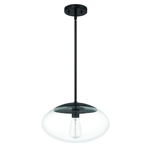Gaze - 1 Light Pendant In Contemporary Style-8 Inches Tall and 14 Inches Wide