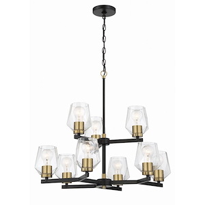 Avante Grand - 9 Light 2-Tier Chandelier-24.65 Inches Tall and 24.92 Inches Wide