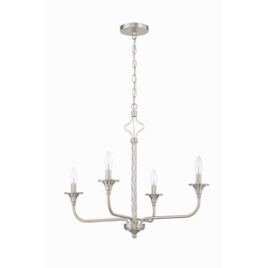 Jolenne - 4 Light Chandelier In Traditional Style-22.99 Inches Tall and 25.98 Inches Wide - 1274858