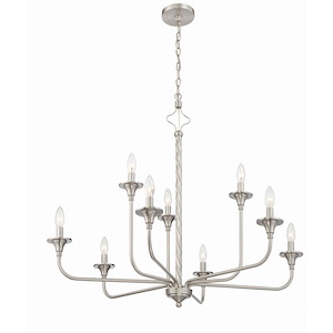 Jolenne - 9 Light 2-Tier Chandelier In Traditional Style-31.5 Inches Tall and 35.04 Inches Wide