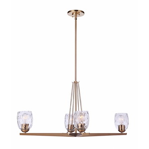Guiding Star - 4 Light Linear Chandelier In Traditional Style-16.38 Inches Tall and 14.38 Inches Wide