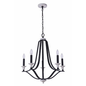 Esme - 5 Light Chandelier In Traditional Style-26.57 Inches Tall and 24.61 Inches Wide
