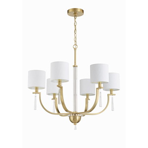 Fortuna - 6 Light Chandelier In Traditional Style-26 Inches Tall and 28 Inches Wide - 1324911