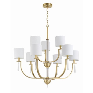 Fortuna - 9 Light Chandelier-32.5 Inch Tall and 34 Inch Wide - 1324893