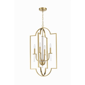 Fortuna - 4 Light Foyer In Traditional Style-33.75 Inches Tall and 19 Inches Wide