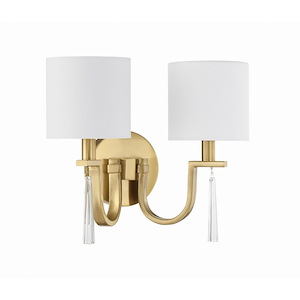 Fortuna - 2 Light Wall Sconce In Traditional Style-11 Inches Tall and 12.75 Inches Wide