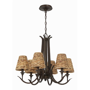 Kokomo - 6 Light Chandelier-21 Inches Tall and 24 Inches Wide