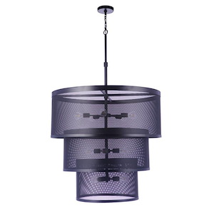 Mesh - 12 Light Pendant-53 Inch Tall and 36 Inch Wide - 1338149