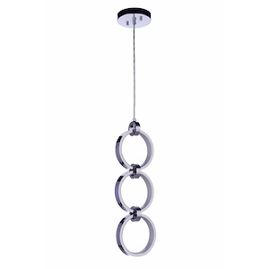 Context - 15W LED Pendant In Contemporary Style-21 Inches Tall and 5.13 Inches Wide