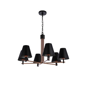 Blake - 6 Light Chandelier-19.25 Inch Tall and 30 Inch Wide - 1421339
