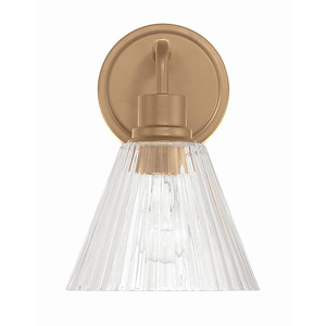 Pleated - 1 Light Wall Sconce-10.38 Inch Tall and 7.13 Inch Wide - 1421342