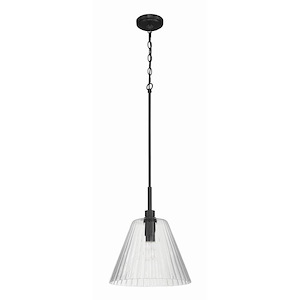 Pleated - 1 Light Pendant-16.63 Inch Tall and 14 Inch Wide - 1421350