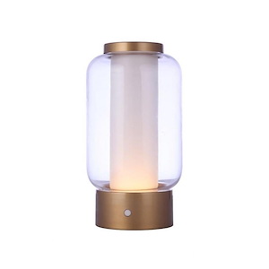 5W 1 LED Outdoor Rechargeable Table Lamp with USB Port In Contemporary Style-11 Inches Tall and 5.91 Inches Wide