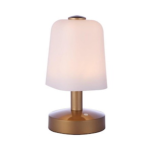 5W 1 LED Outdoor Rechargeable Table Lamp In Contemporary Style-9 Inches Tall and 4.53 Inches Wide