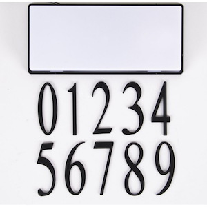 Surface Mount Address Plaque Number - 1-3.94 Inches Tall and 0.63 Inches Wide