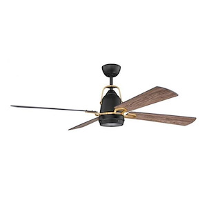 Beckett - Ceiling Fan with Light Kit in Transitional Style - 52 inches wide by 15.68 inches high