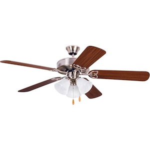 Builder Deluxe - 52 Inch 5 Blade Ceiling Fan with Bowl Light Kit