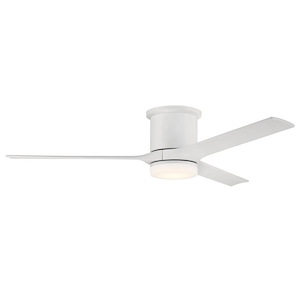 Burke - 3 Blade Ceiling Fan with Light Kit In Contemporary Style-12.24 Inches Tall and 60 Inche Wide