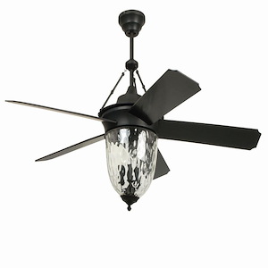 Ceiling Fan with Light Kit in Transitional-Outdoor Style - 52 inches wide by 26.5 inches high