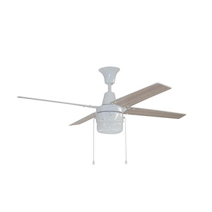 Connery - Ceiling Fan with Light Kit in Modern Style - 48 inches wide by 19 inches high
