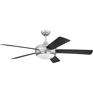 Cronus - 52 Inch 5 Blade Ceiling Fan with Light Kit and Handheld Control