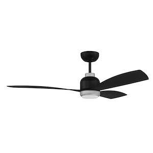 Donovan - 3 Blade Ceiling Fan with Light Kit In Contemporary Style-13.66 Inches Tall and 52 Inches Wide