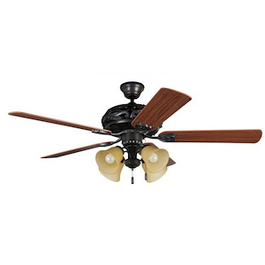 Grandeur - Dual Mount Ceiling Fan in Traditional Style - 52 inches wide by 20.75 inches high
