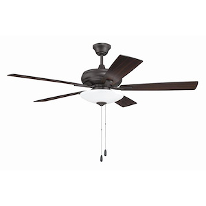 Eos - 5 Blade Ceiling Fan with Light Kit-16.57 Inch Tall and 52 Inch Wide - 1397232