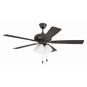 Eos - 5 Blade Ceiling Fan with Light Kit-19.29 Inch Tall and 52 Inch Wide - 1397233