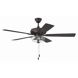 Eos - 5 Blade Ceiling Fan with Light Kit-17.44 Inch Tall and 52 Inch Wide - 1397235