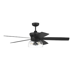 Gibson - 5 Blade Ceiling Fan with Light Kit In Contemporary Style-18.57 Inches Tall and 52 Inches Wide - 1379412